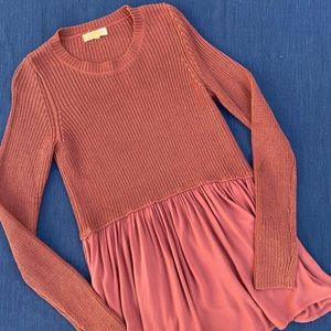 Black Swan Sweater with Crepe Skirt